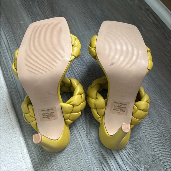 NWT Steve Madden Kenley Heeled Sandal in Citron Sz 7.5 - Picture 7 of 8